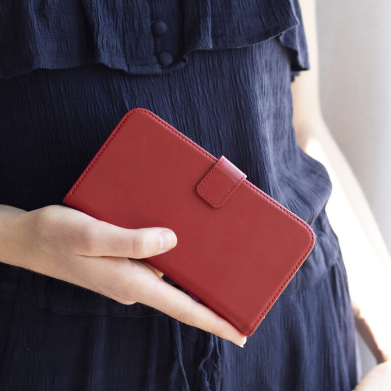 Selencia Echt Lederen Bookcase Samsung Galaxy S21 Plus - Rood - Afbeelding 7