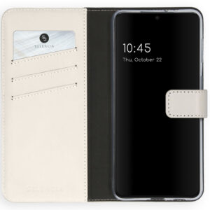 Selencia Echt Lederen Bookcase Samsung Galaxy S21 Plus - Greige