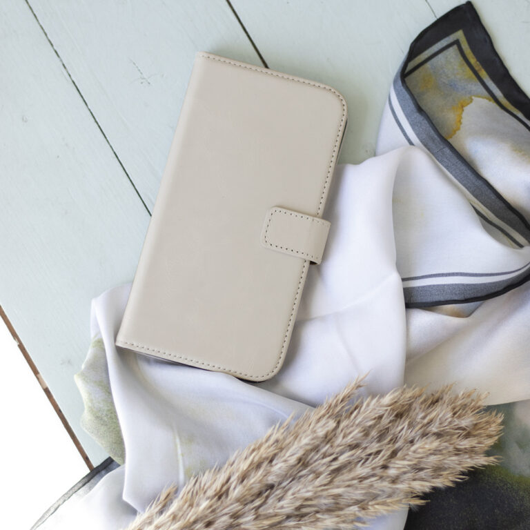 Selencia Echt Lederen Bookcase Samsung Galaxy S21 Plus - Greige - Afbeelding 5