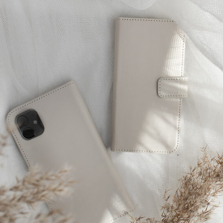 Selencia Echt Lederen Bookcase Samsung Galaxy S21 Plus - Greige - Afbeelding 7