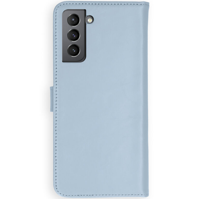 Selencia Echt Lederen Bookcase Samsung Galaxy S21 Plus - Lichtblauw - Afbeelding 3