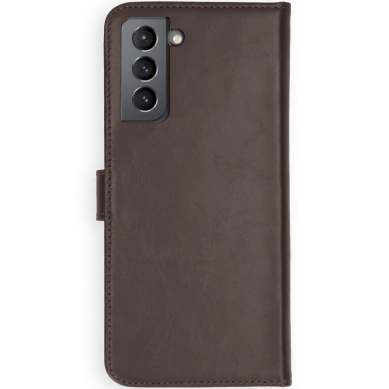 Selencia Echt Lederen Bookcase Samsung Galaxy S21 - Bruin - Afbeelding 3