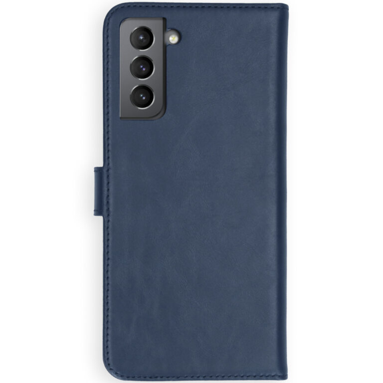 Selencia Echt Lederen Bookcase Samsung Galaxy S21 - Blauw - Afbeelding 3