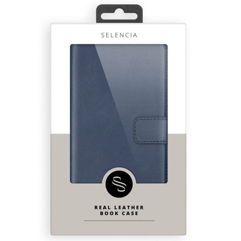 Selencia Echt Lederen Bookcase Samsung Galaxy S21 - Blauw - Afbeelding 10
