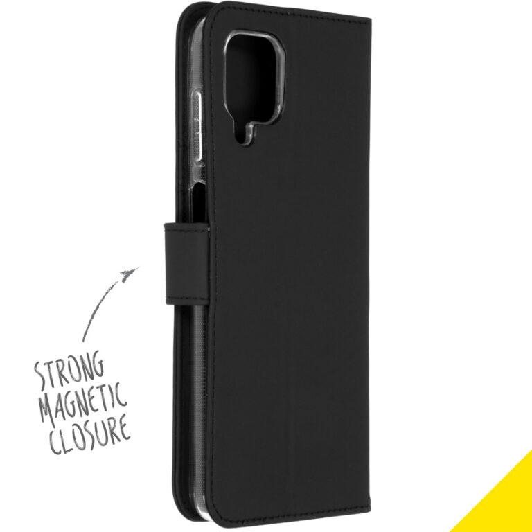 Accezz Wallet Softcase Bookcase Samsung Galaxy A12 - Zwart - Afbeelding 2