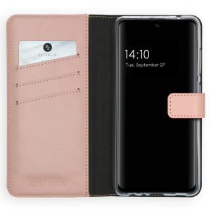 Selencia Echt Leren Bookcase Samsung Galaxy A52(s) (5G/4G) - Dusty Pink
