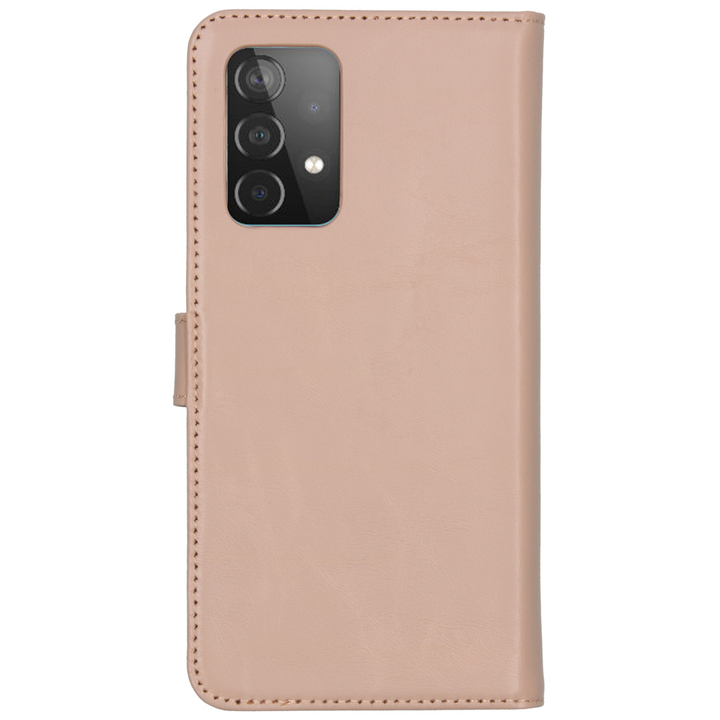 Selencia Echt Leren Bookcase Samsung Galaxy A52(s) (5G/4G) - Dusty Pink - Afbeelding 3