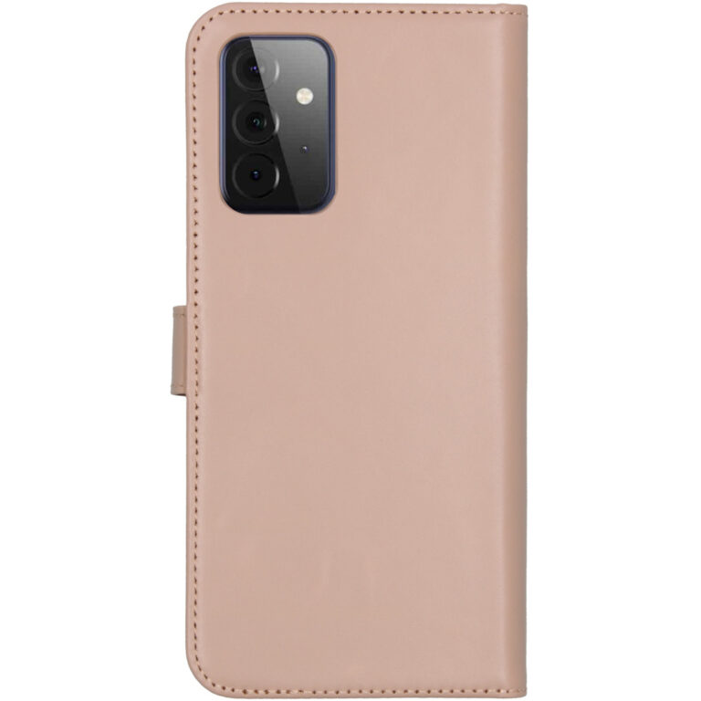 Selencia Echt Lederen Bookcase Samsung Galaxy A72 - Roze - Afbeelding 3