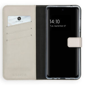 Selencia Echt Lederen Bookcase Samsung Galaxy A72 - Greige