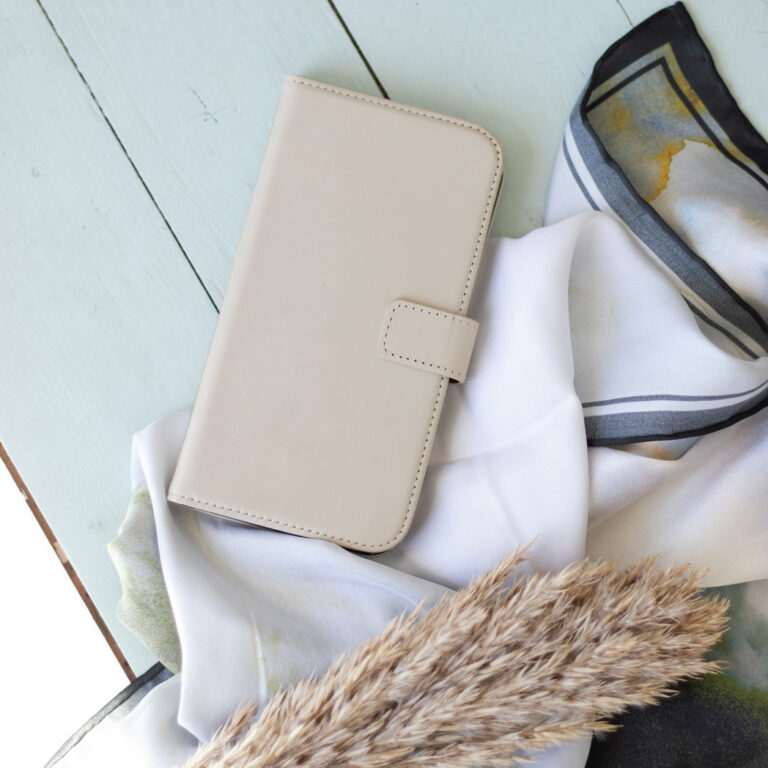 Selencia Echt Lederen Bookcase Samsung Galaxy A72 - Greige - Afbeelding 5