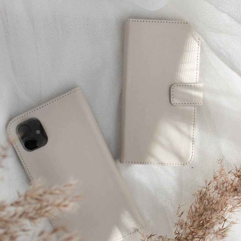 Selencia Echt Lederen Bookcase Samsung Galaxy A72 - Greige - Afbeelding 7