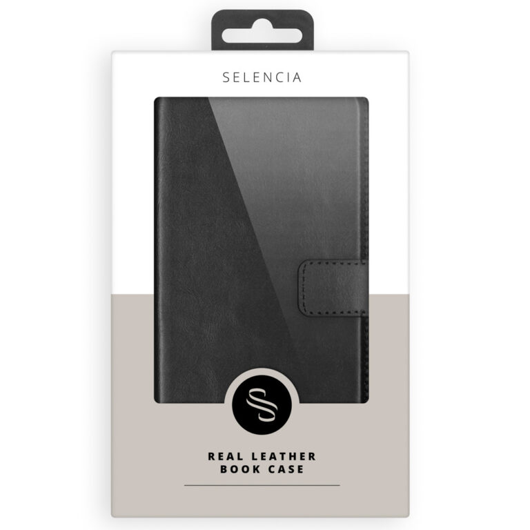 Selencia Echt Lederen Bookcase Samsung Galaxy S10 - Zwart - Afbeelding 10
