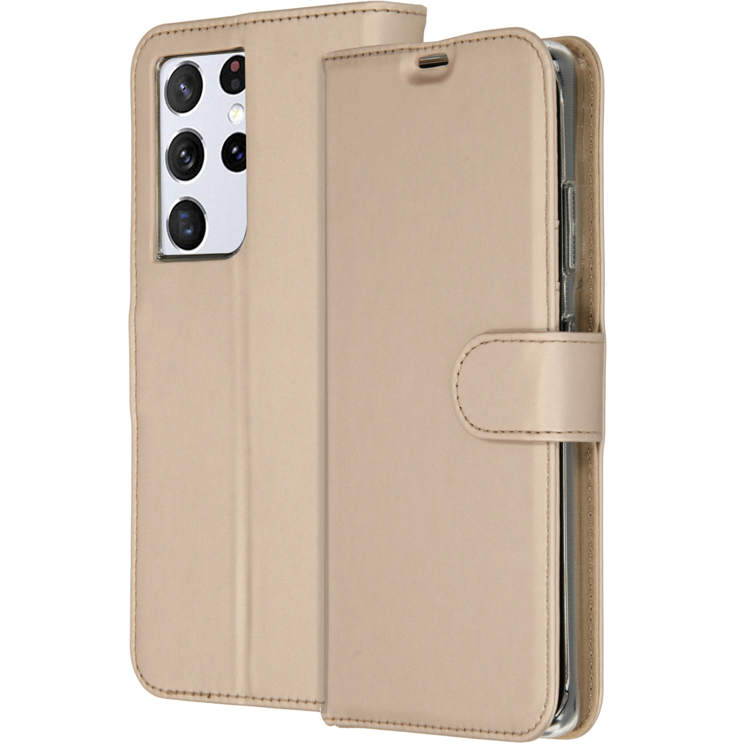 Accezz Wallet Softcase Bookcase Galaxy S21 Ultra – Goud