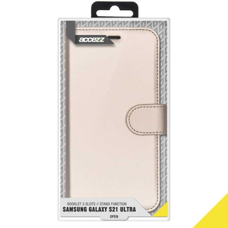 Accezz Wallet Softcase Bookcase Galaxy S21 Ultra - Goud - Afbeelding 4