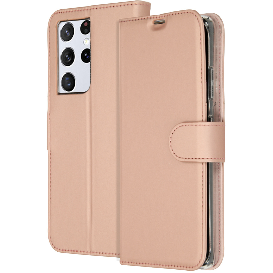Accezz Wallet Softcase Bookcase Galaxy S21 Ultra – Rosé Goud