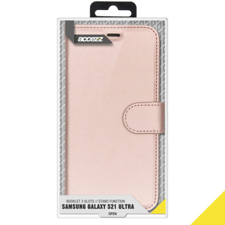 Accezz Wallet Softcase Bookcase Galaxy S21 Ultra - Rosé Goud - Afbeelding 4