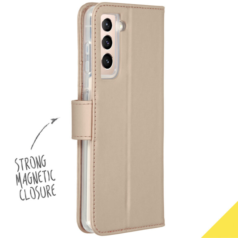 Accezz Wallet Softcase Bookcase Galaxy S21 Plus - Goud - Afbeelding 2