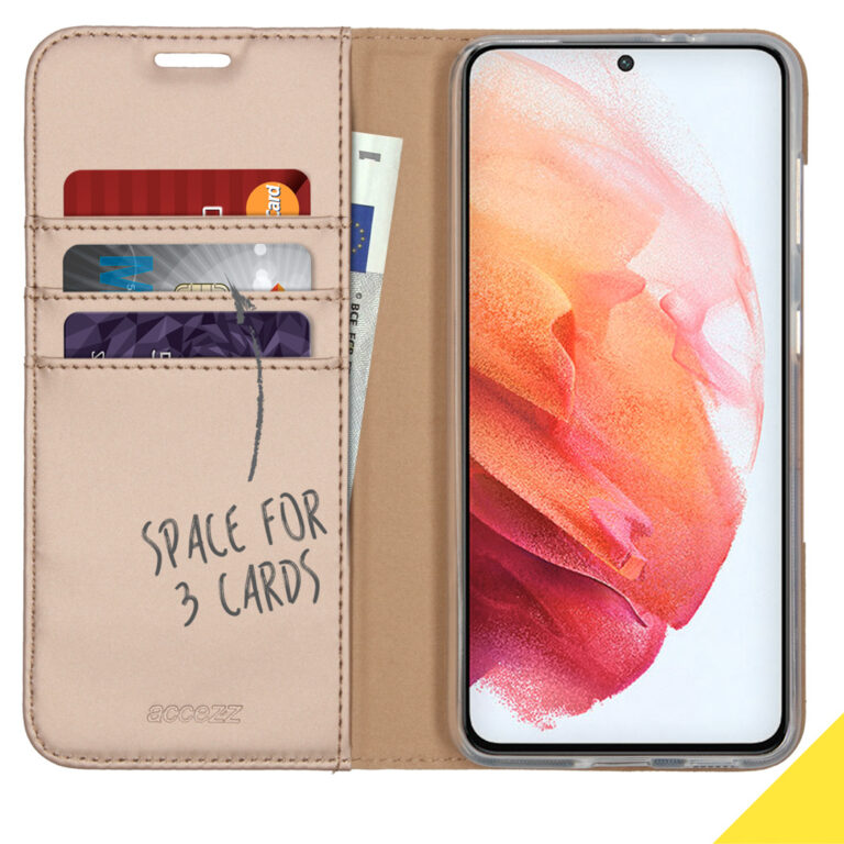 Accezz Wallet Softcase Bookcase Galaxy S21 Plus - Goud - Afbeelding 3