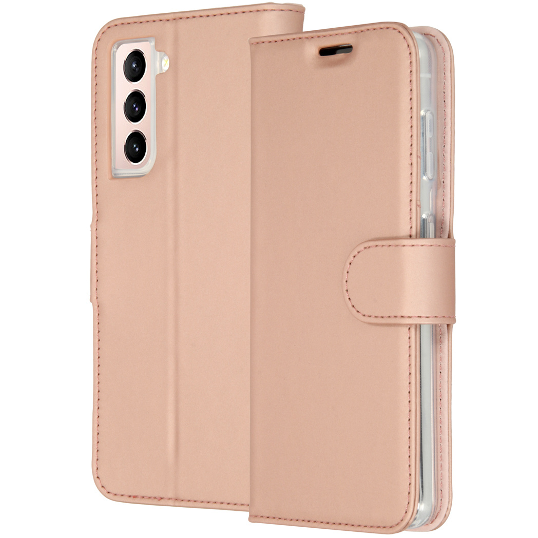 Accezz Wallet Softcase Bookcase Galaxy S21 Plus – Rosé Goud