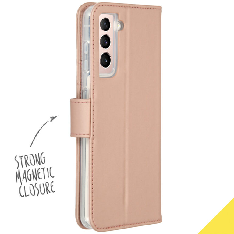 Accezz Wallet Softcase Bookcase Galaxy S21 Plus - Rosé Goud - Afbeelding 2