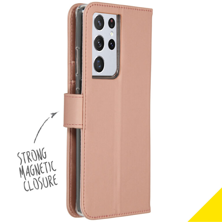 Accezz Wallet Softcase Bookcase Galaxy S21 Ultra - Rosé Goud - Afbeelding 2