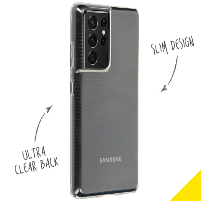 Accezz Clear Backcover Samsung Galaxy S21 Ultra - Transparant - Afbeelding 2