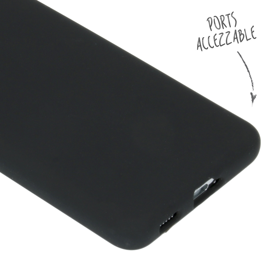 Accezz Liquid Silicone Backcover Samsung Galaxy S21 - Zwart - Afbeelding 3