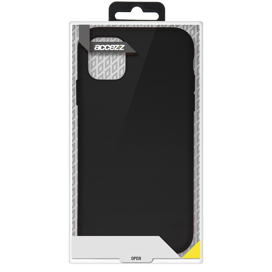 Accezz Liquid Silicone Backcover Samsung Galaxy S21 - Zwart - Afbeelding 4