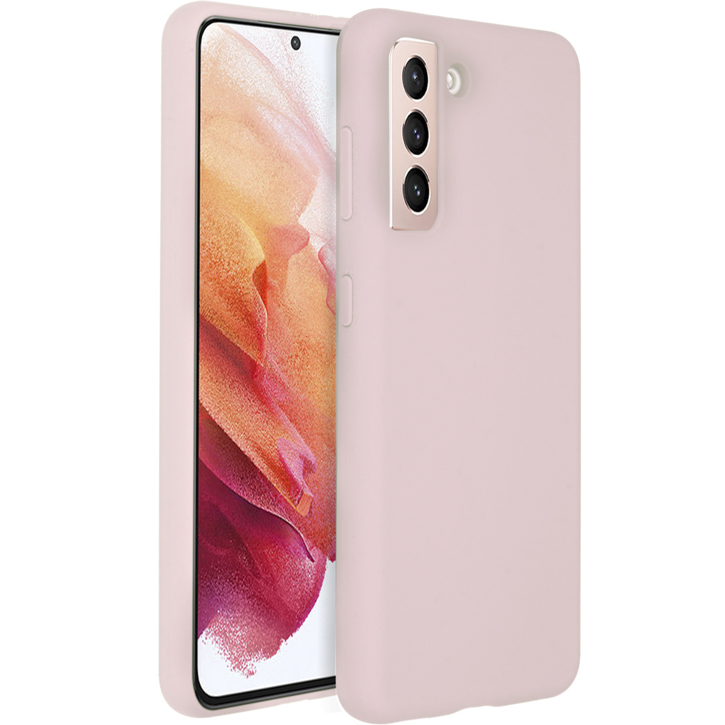 Accezz Liquid Silicone Backcover Samsung Galaxy S21 – Roze