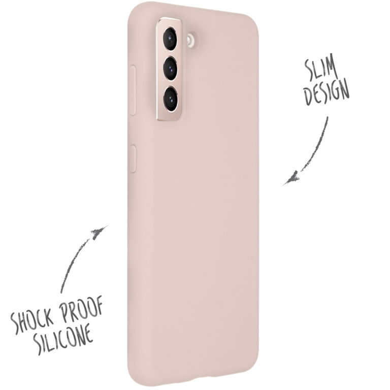 Accezz Liquid Silicone Backcover Samsung Galaxy S21 - Roze - Afbeelding 2