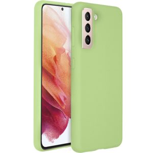 Accezz Liquid Silicone Backcover Samsung Galaxy S21 Plus - Groen