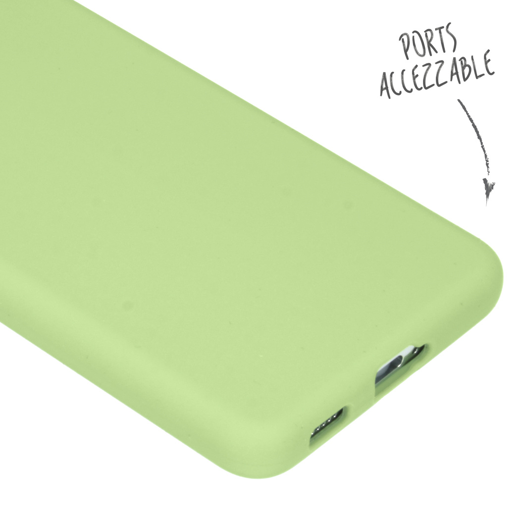 Accezz Liquid Silicone Backcover Samsung Galaxy S21 Plus - Groen - Afbeelding 3