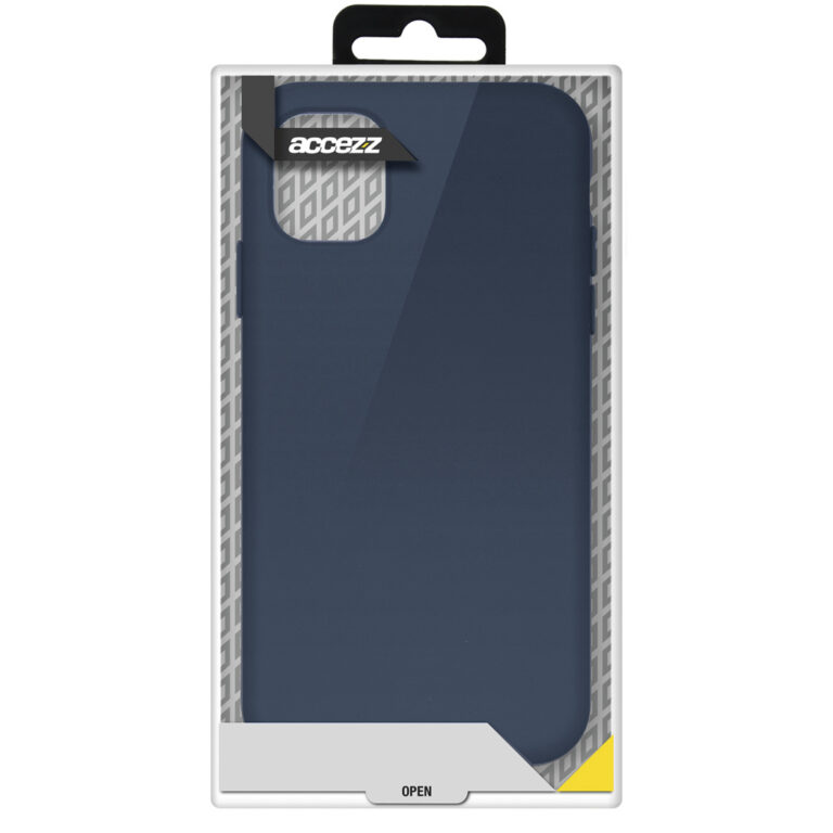 Accezz Liquid Silicone Backcover Samsung Galaxy S21 - Donkerblauw - Afbeelding 4