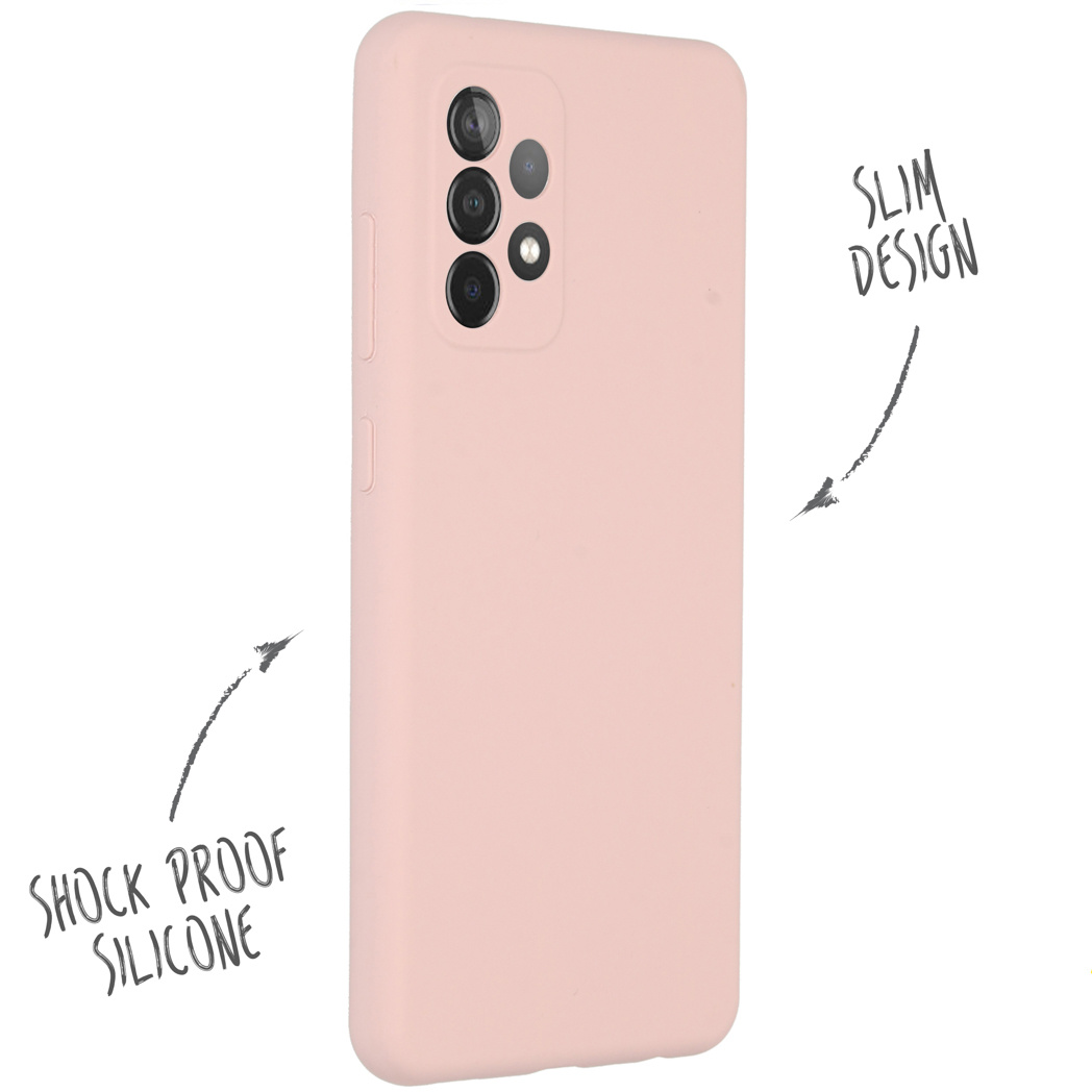 Accezz Liquid Silicone Backcover Samsung Galaxy A52(s) (5G/4G) - Roze - Afbeelding 2