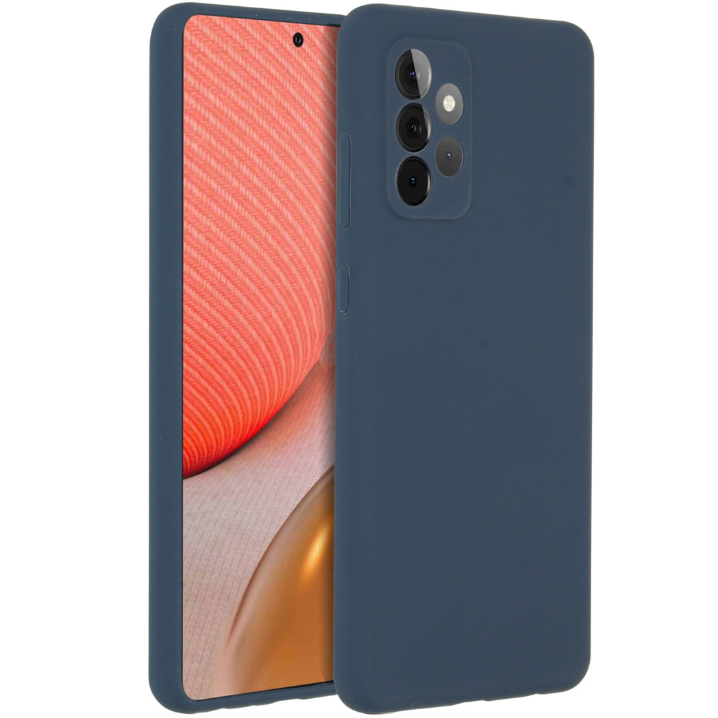 Accezz Liquid Silicone Backcover Samsung Galaxy A72 – Donkerblauw