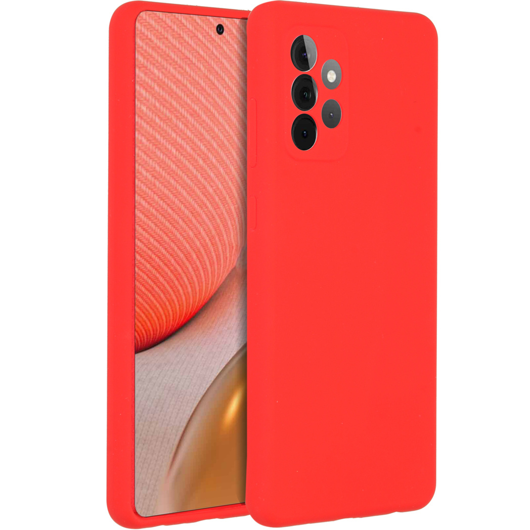 Accezz Liquid Silicone Backcover Samsung Galaxy A72 – Rood