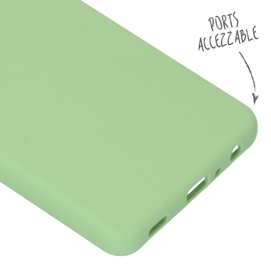 Accezz Liquid Silicone Backcover Samsung Galaxy A72 - Groen - Afbeelding 3