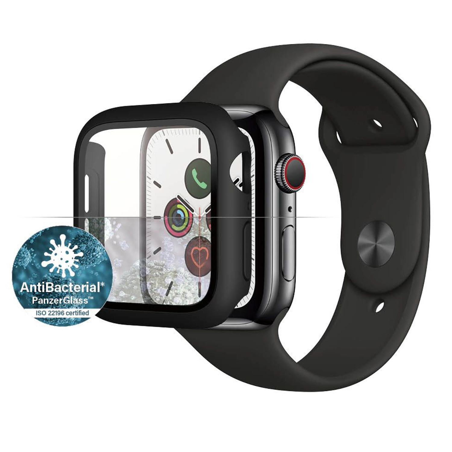 PanzerGlass Full Body Case Apple Watch 4 / 5 / 6 / SE – 40 mm – Zwart
