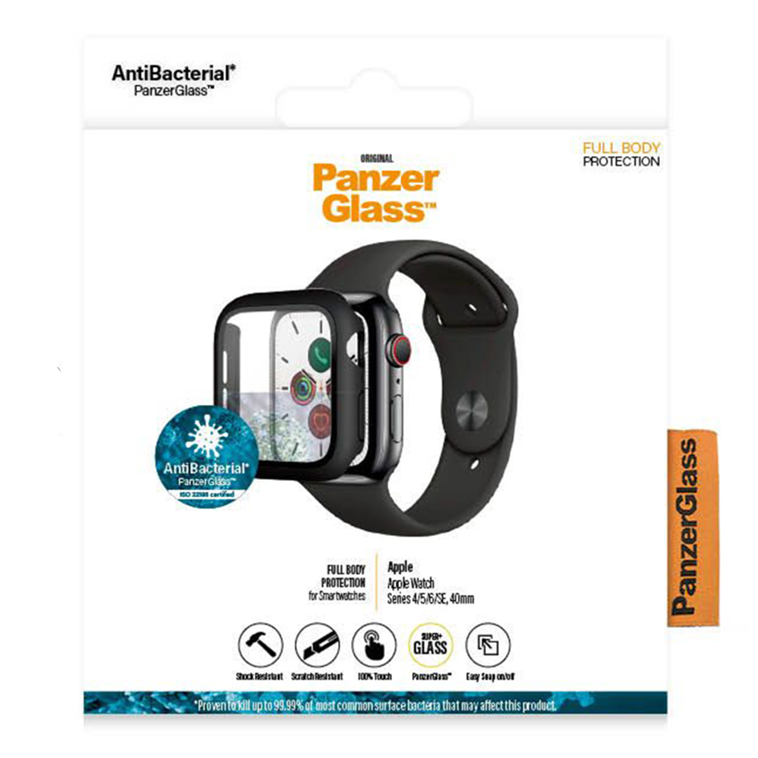 PanzerGlass Full Body Case Apple Watch 4 / 5 / 6 / SE - 40 mm - Zwart - Afbeelding 3