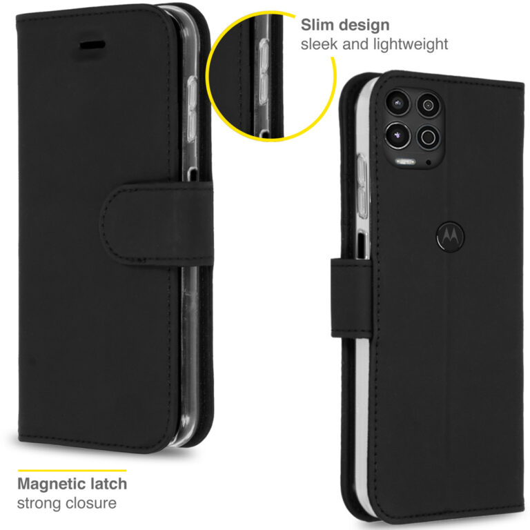 Accezz Wallet Softcase Bookcase Motorola Moto G100 - Zwart - Afbeelding 4