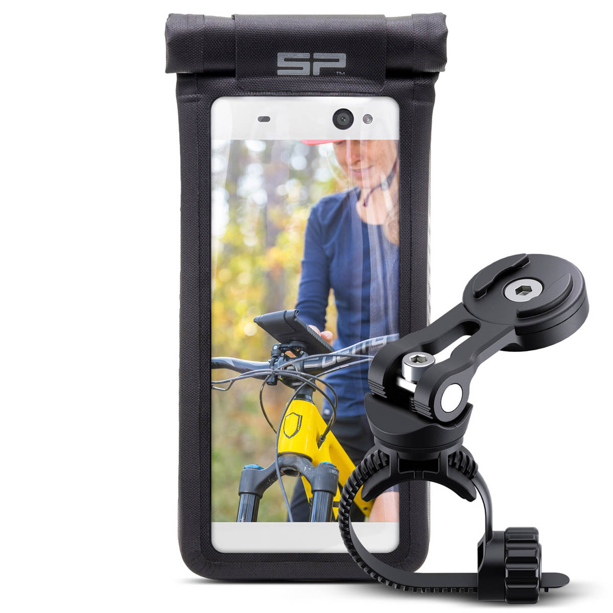 SP Connect Bike Bundle Universal Case SPC+ – Telefoonhouder fiets – Universele telefoonhoes – Zwart