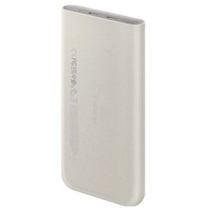 Originele Powerbank Bundel | Samsung Galaxy Batterij Pack 10.000 mAh - 2x USB-C - Beige + Samsung 25 Watt USB-C Adapter - Wit