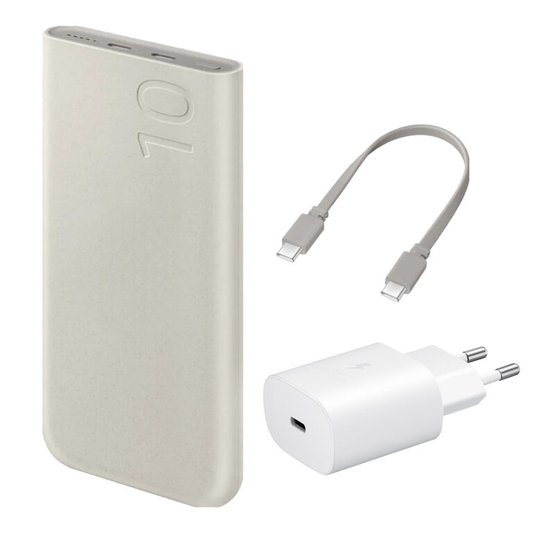 Originele Powerbank Bundel | Samsung Galaxy Batterij Pack 10.000 mAh - 2x USB-C - Beige + Samsung 25 Watt USB-C Adapter - Wit - Afbeelding 5