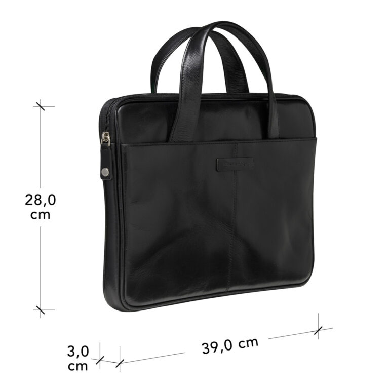 dbramante1928 Silkeborg Laptoptas 16 inch - Echt leer - Black - Afbeelding 2