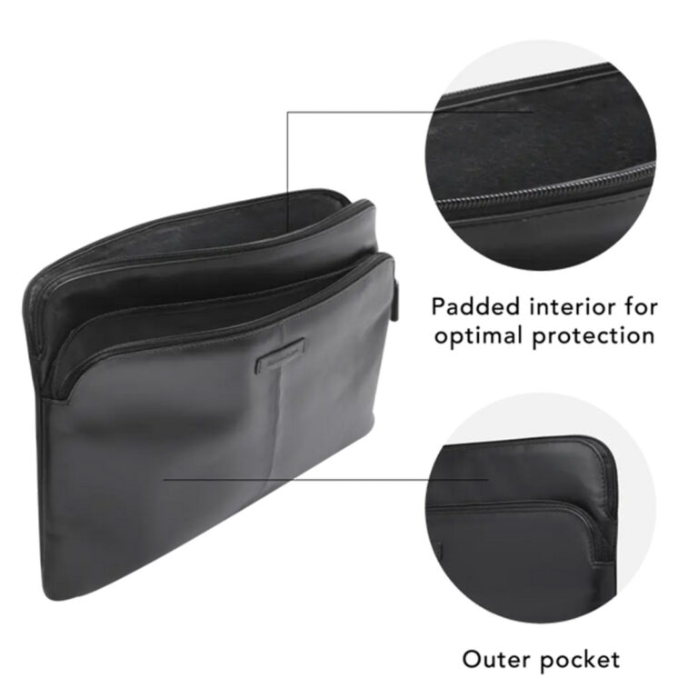 dbramante1928 Skagen Pro+ Sleeve - Laptop hoes 13 inch - Echt leer - MacBook Pro 13 inch / Air 13 inch - Black - Afbeelding 3