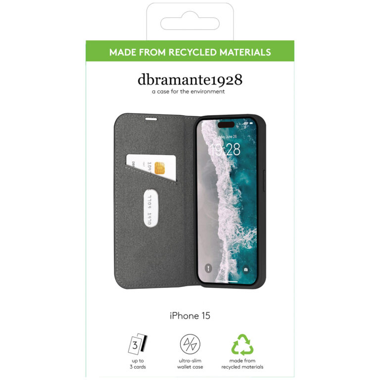 dbramante1928 Oslo Bookcase Apple iPhone 15 - Zwart - Afbeelding 3