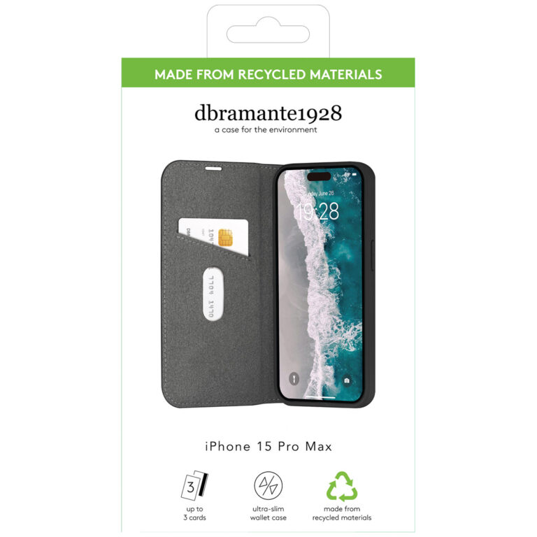dbramante1928 Oslo Bookcase Apple iPhone 15 Pro Max - Zwart - Afbeelding 3
