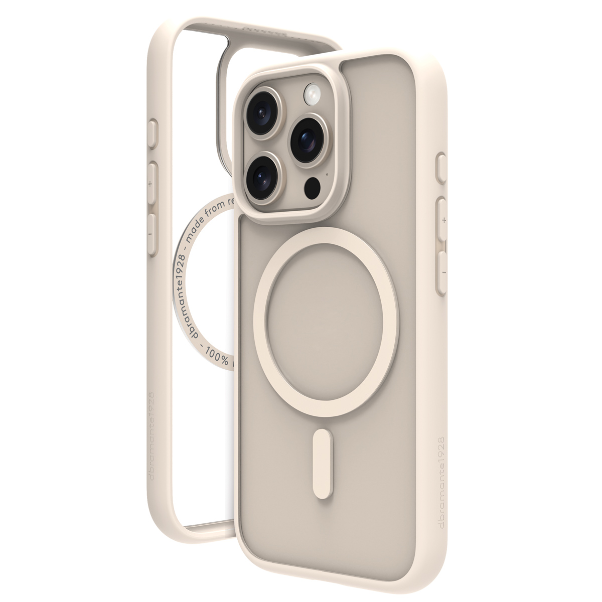 dbramante1928 Grenen Backcover MagSafe Apple iPhone 16 Pro – Transparant / Goud