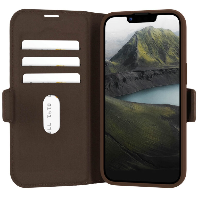 dbramante1928 Oslo Pro bookcase Apple iPhone 16e - Dark Tan - Afbeelding 2