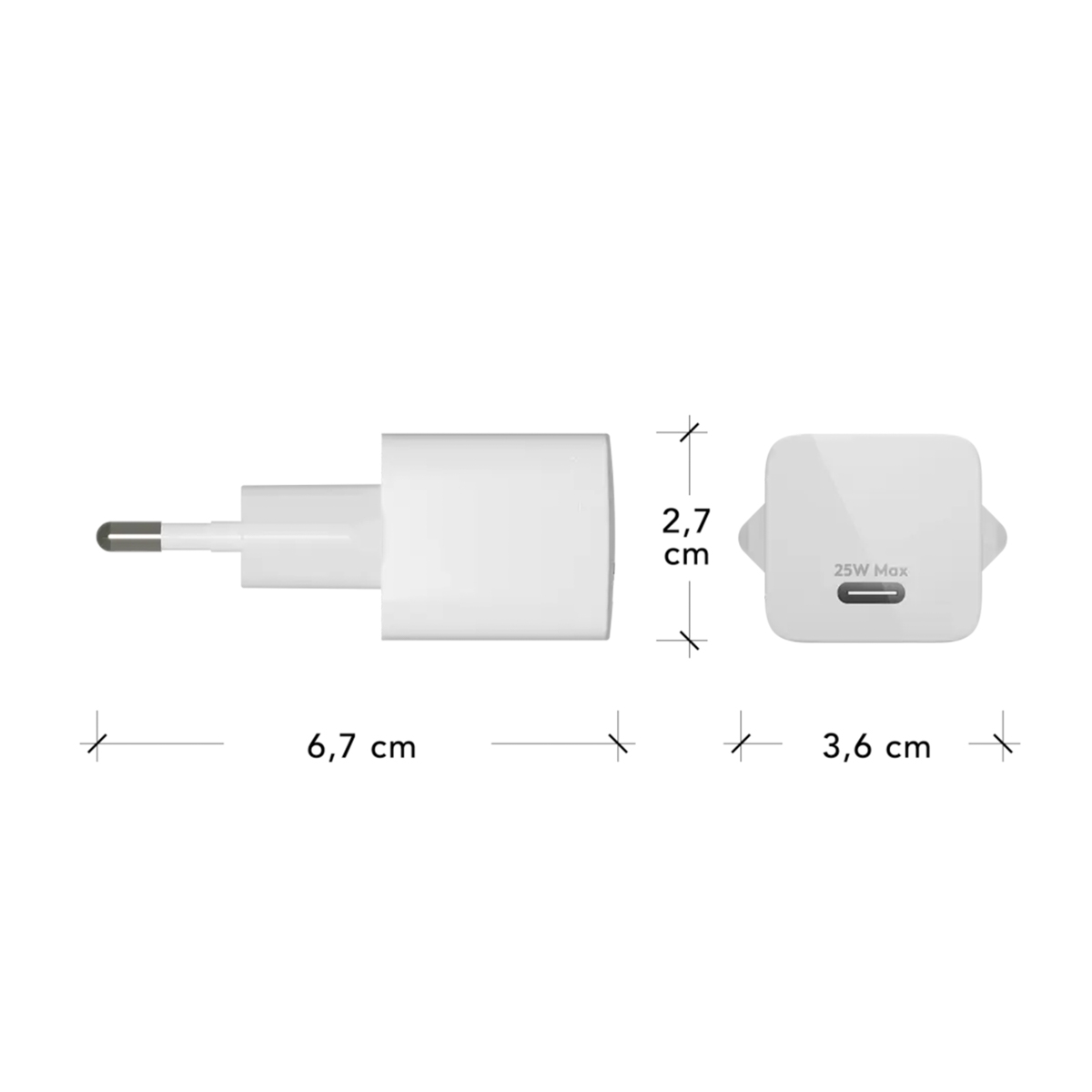 dbramante1928 re-charge | Wall Charger - USB-C 25 Watt - Wit - Afbeelding 3